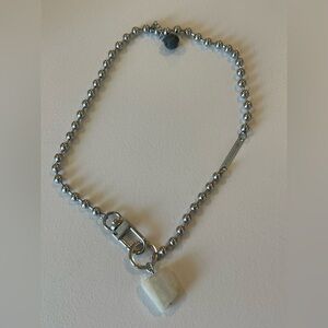 Rocking vibe crystal necklace with essential oil lava diffuser clasp